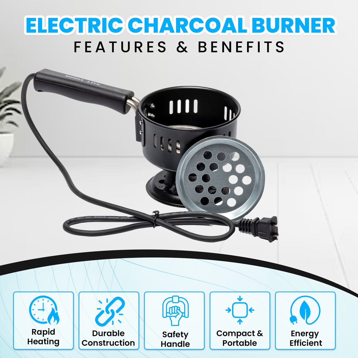 Portable Electric Charcoal Burner 500W