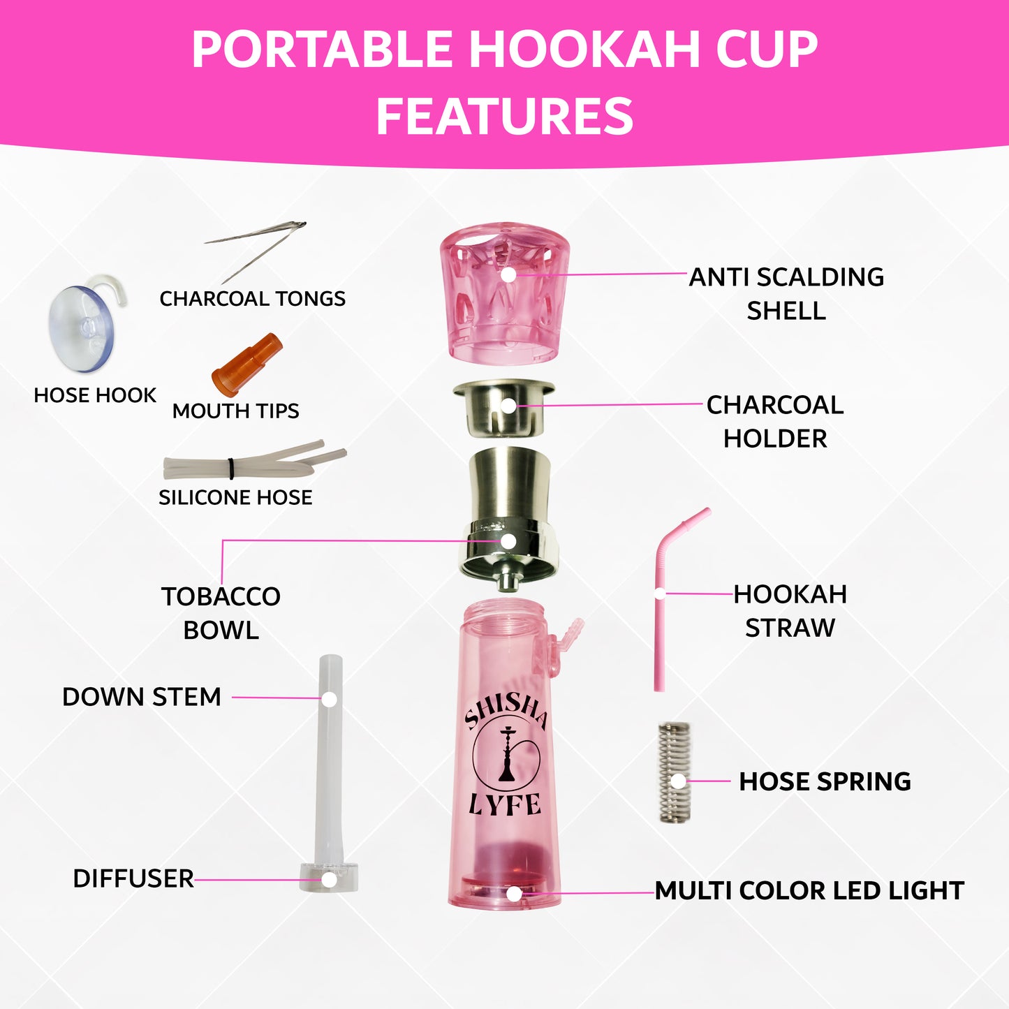 Portable Hookah - Pink