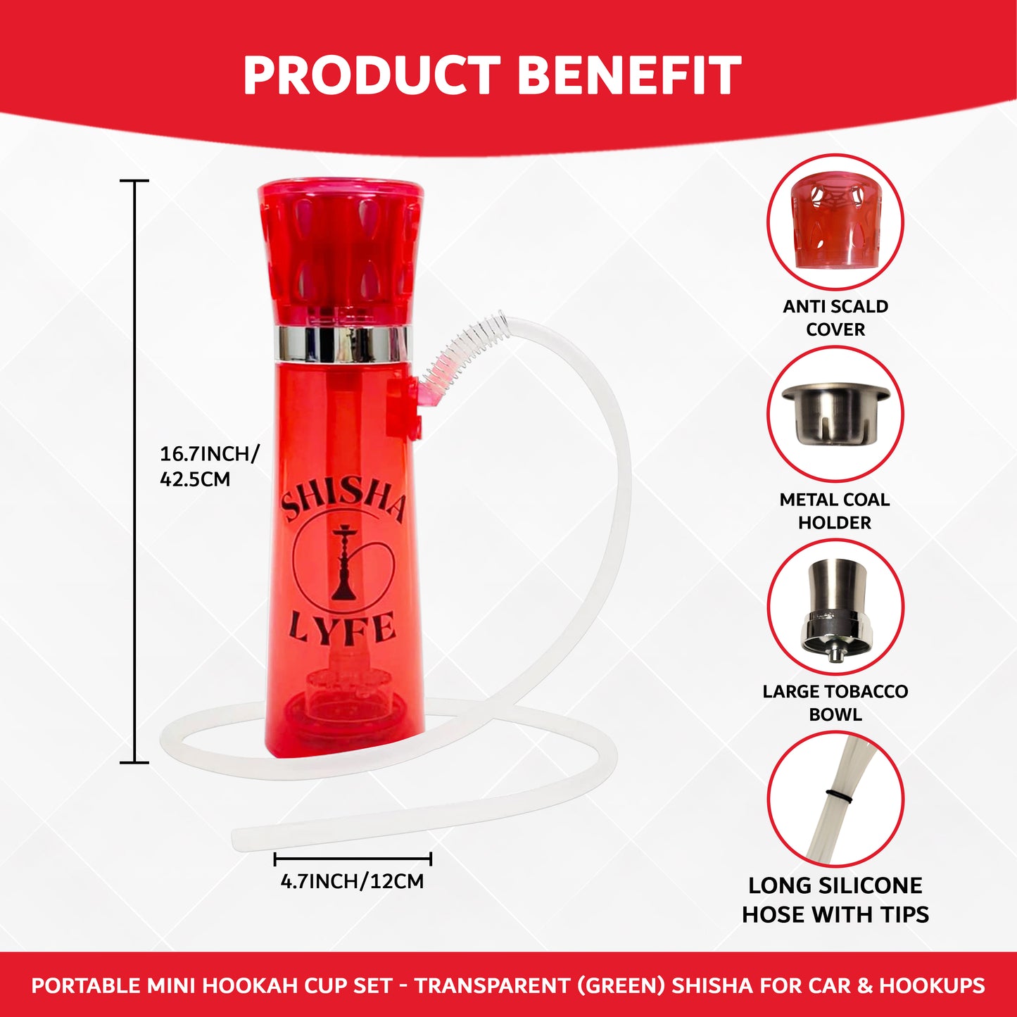 Portable Hookah - Red